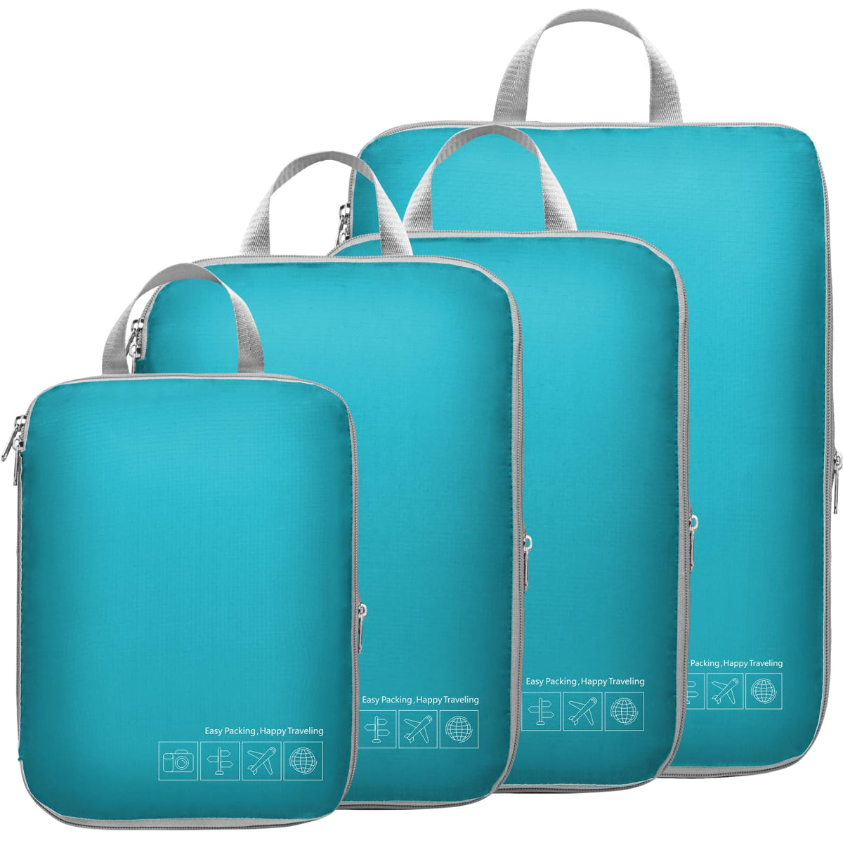 Cambond Compression Packing Cubes for Travel Women - Travel Bags Luggage Organizers Travel Essentials Compression Cubes for Travel Carry on Suitcases