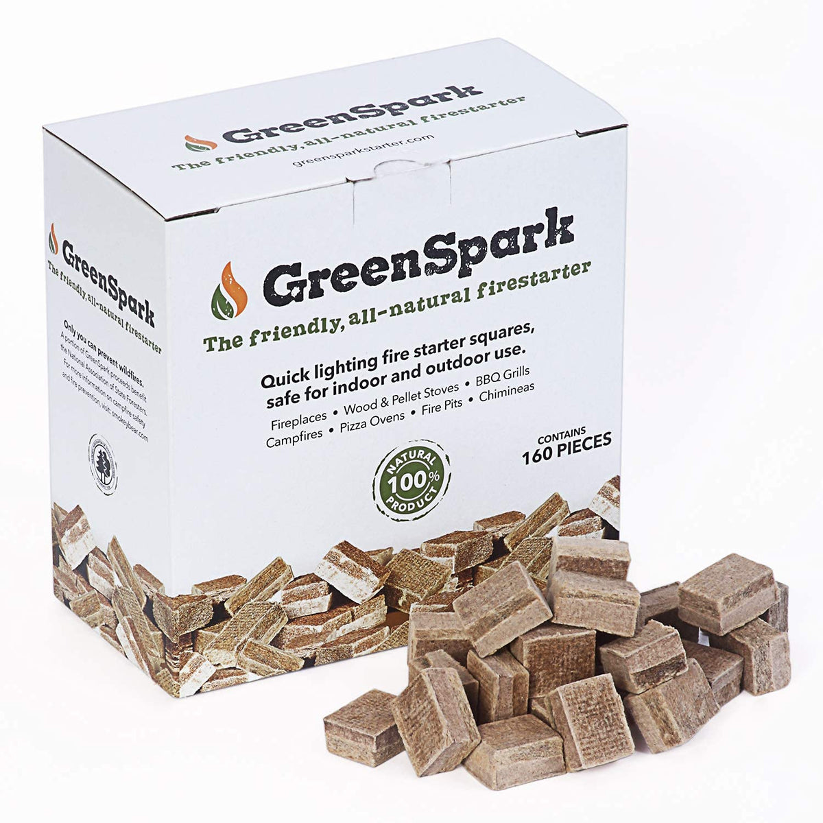 Natural All Weather Fire Starters 70 Pcs, Smoker, BBQ, Fireplace, Wooden and Pellet Stove, Fire Pit, Long Burn Firestarter, Waterproof, Pizza Oven, Grill, Charcoal Starter