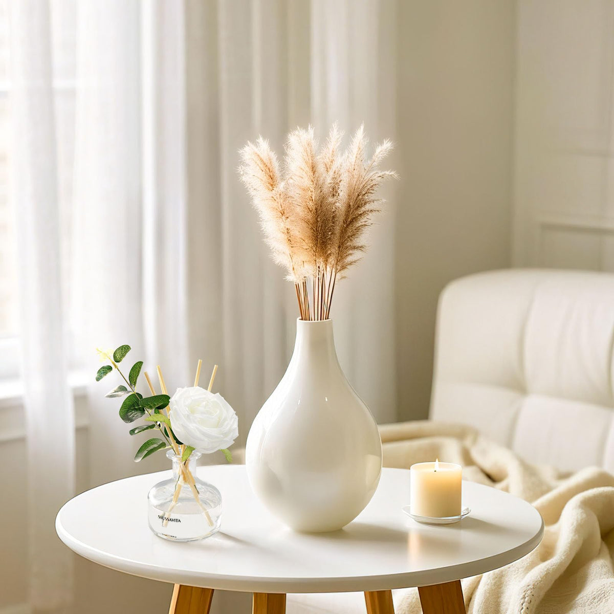 Reed Diffusers Set, 7.10 oz Flower Scented Diffuser with 7 Sticks, Long Lasting Home Fragrance for 120 Days, Perfect for Bathroom, Shelf Decor, Air Fresheners