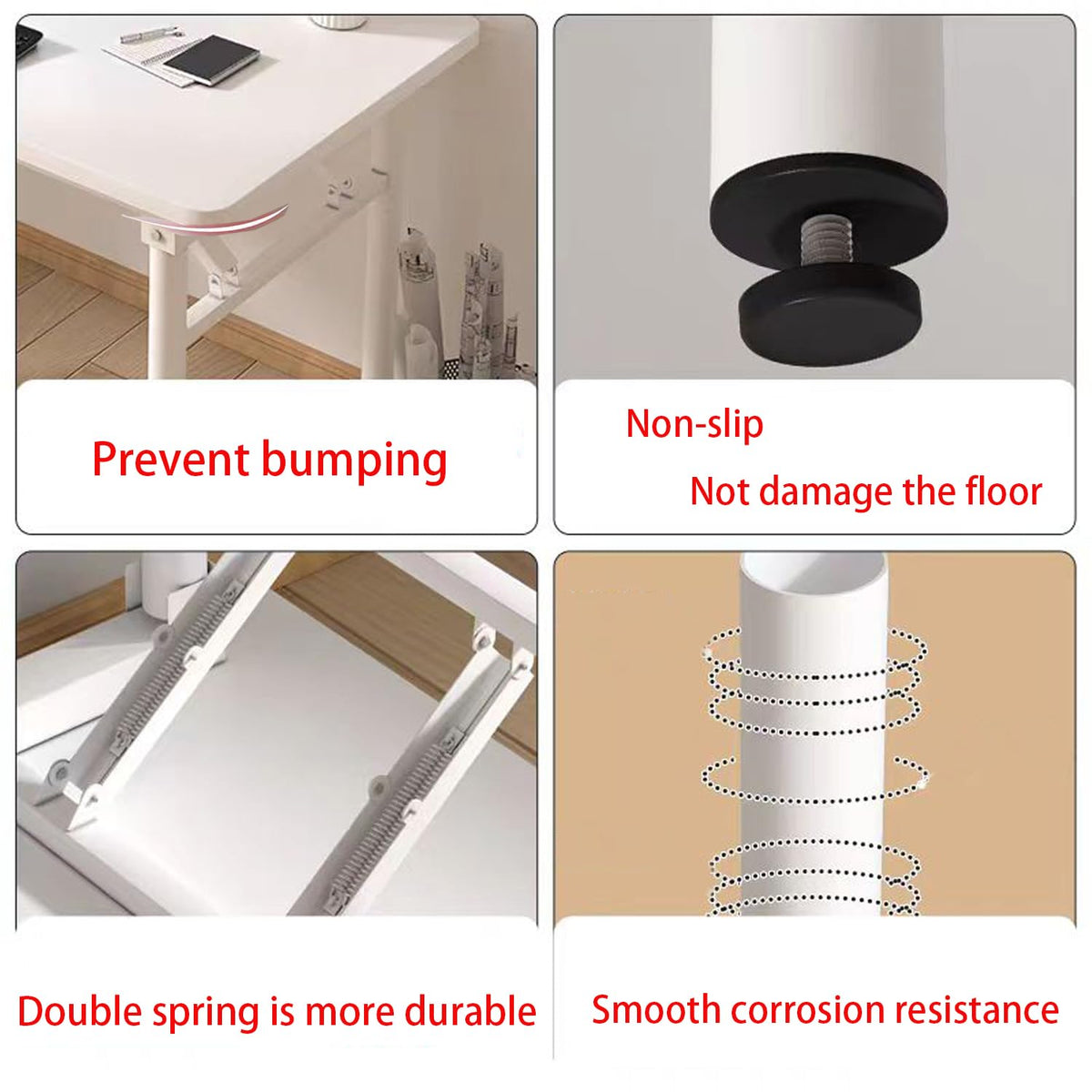 Mrsanmu Small Folding Desk No Assembly,31.5 Inch Folding Computer Desk Small Foldable Table for Home Office.