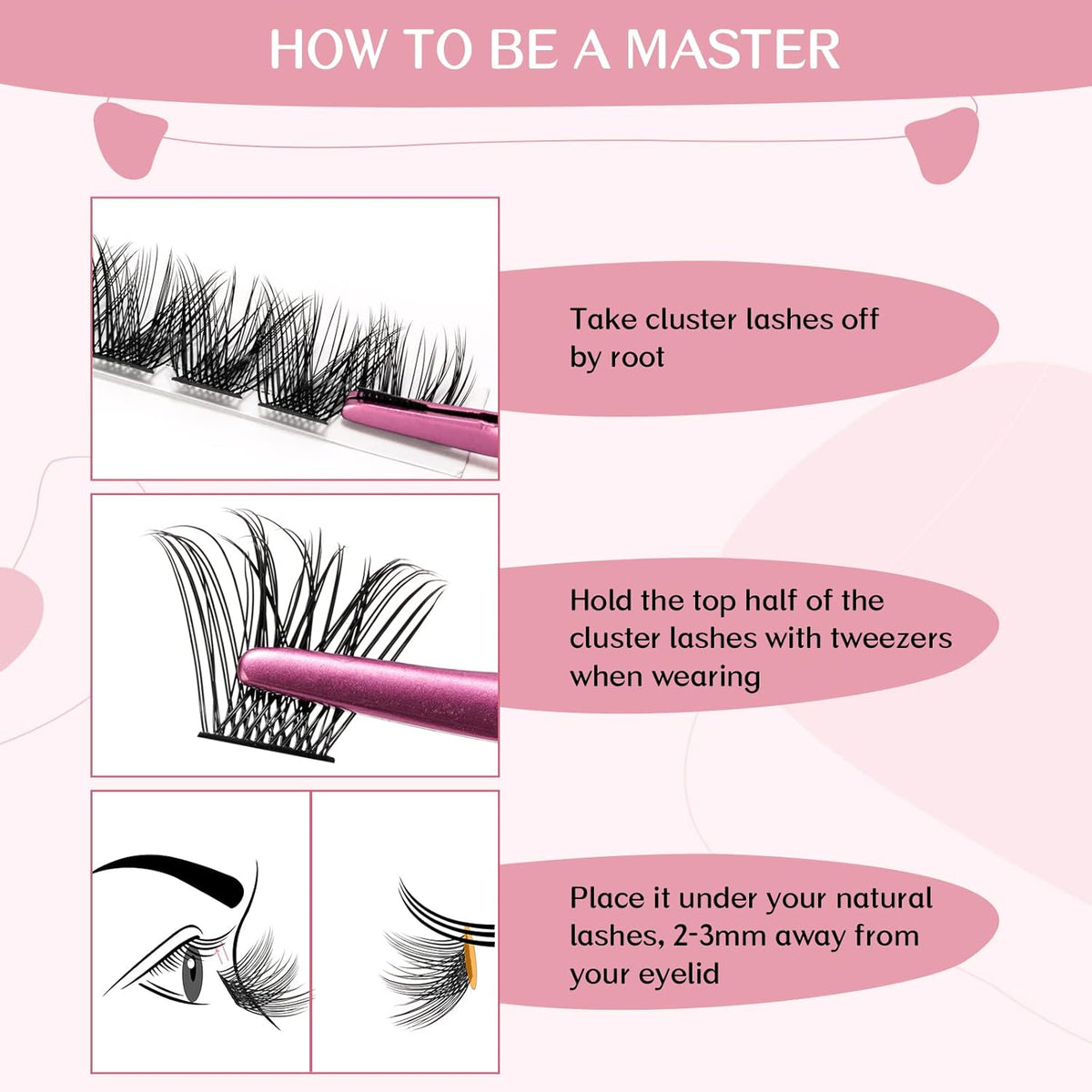 Cluster Lashes, 72 Pcs Individual Lashes, Lash Clusters DIY Eyelash Extension, Natural Lashes Super Thin Band Reusable Soft & Comfortable (Natural-C-12-18 mix)