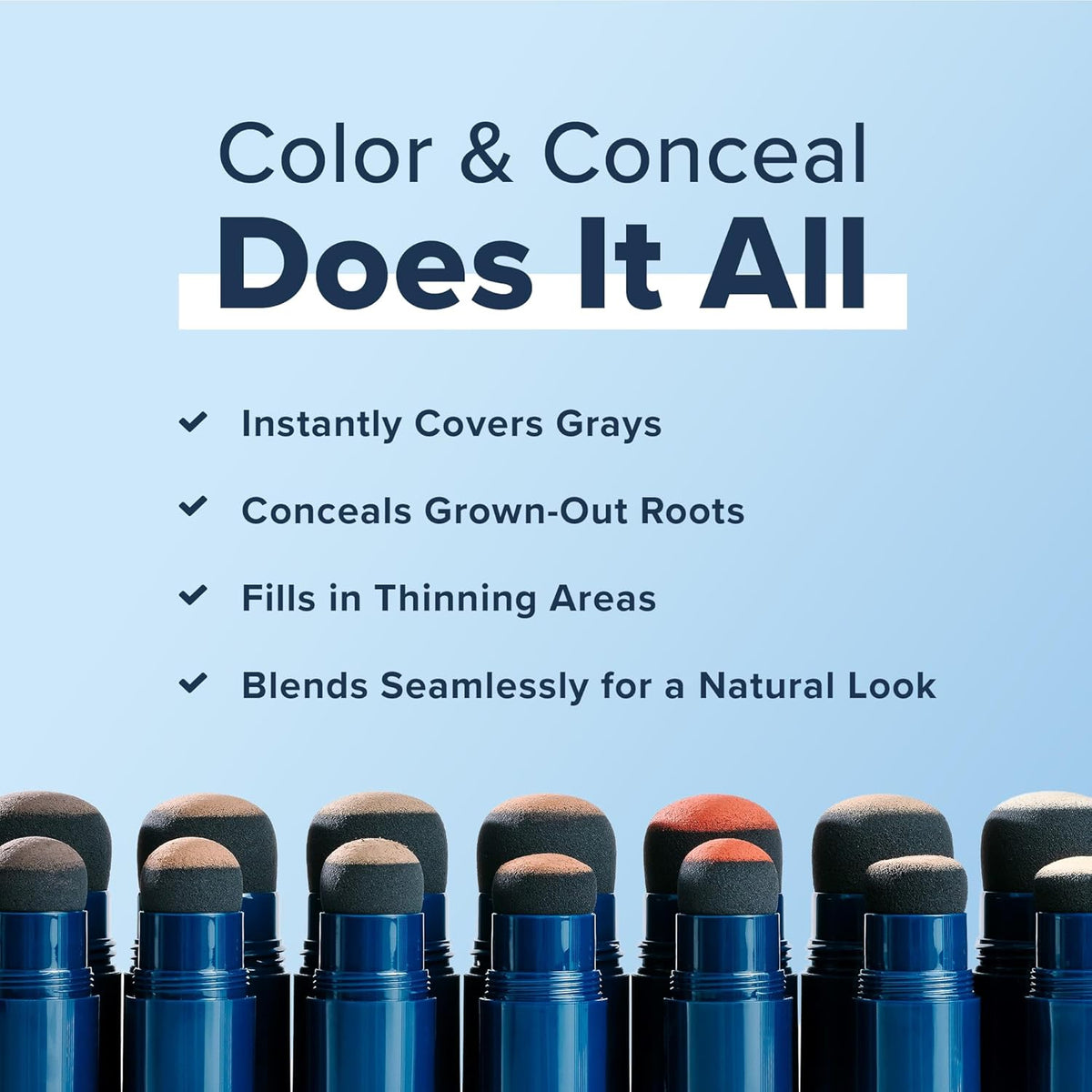 TRUHAIR Jumbo Color & Conceal Waterproof Root Touch Up - Hair Cover Up for Gray Coverage & Hairline Filling - 11 Colors Available (Medium Brown)