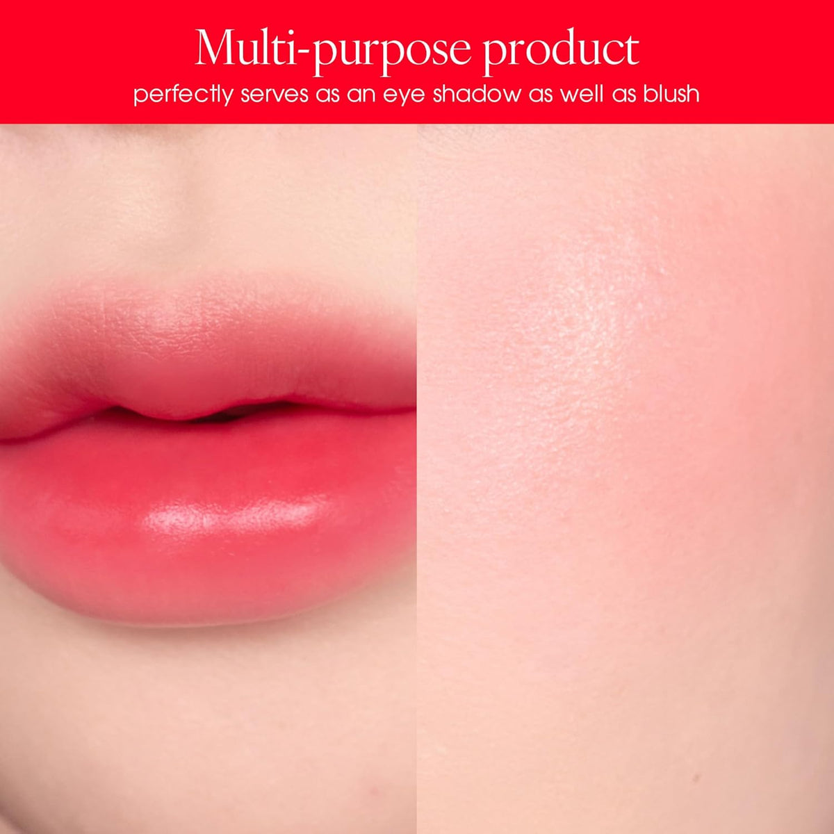 PLAT LIPS 918 CHERRY CANDY, Lip & Cheek, Lightweight, Naturally Dewy+ Glowy Finish, Blendable & Buildable Formula (1.2g, 0.003 oz.)