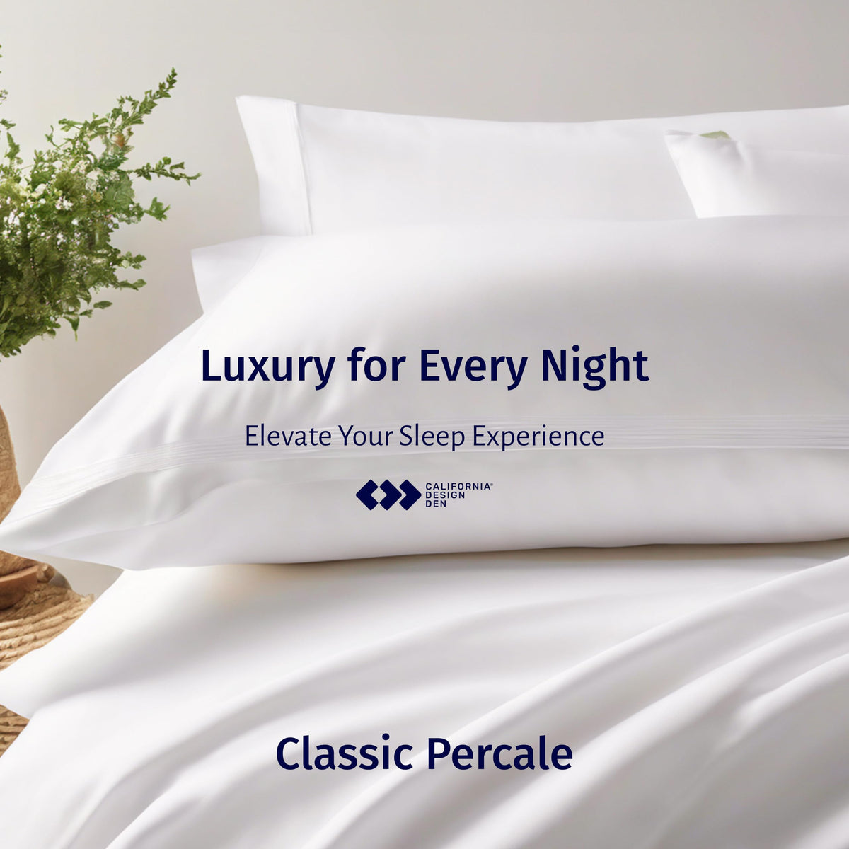 California Design Den Luxury 100% Egyptian Cotton King Pillow Cases Set of 2 - Crisp Percale, Soft & Breathable King Pillowcases Cotton Set - Grey