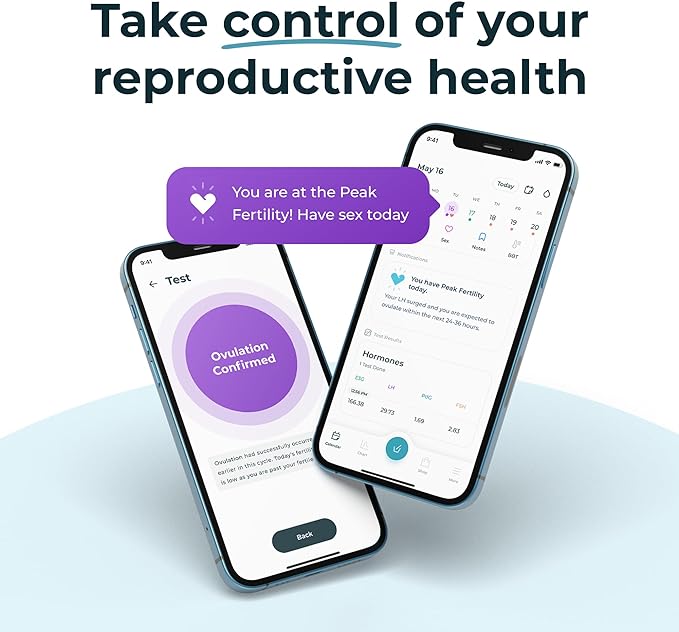 Inito Fertility Monitor & Hormone Tracker for Women | Estrogen, LH, PdG (Urine Metabolite of progesterone), FSH | Track and Confirm Ovulation | Includes 15 Test Strips (iPhone 15 Pro Max)