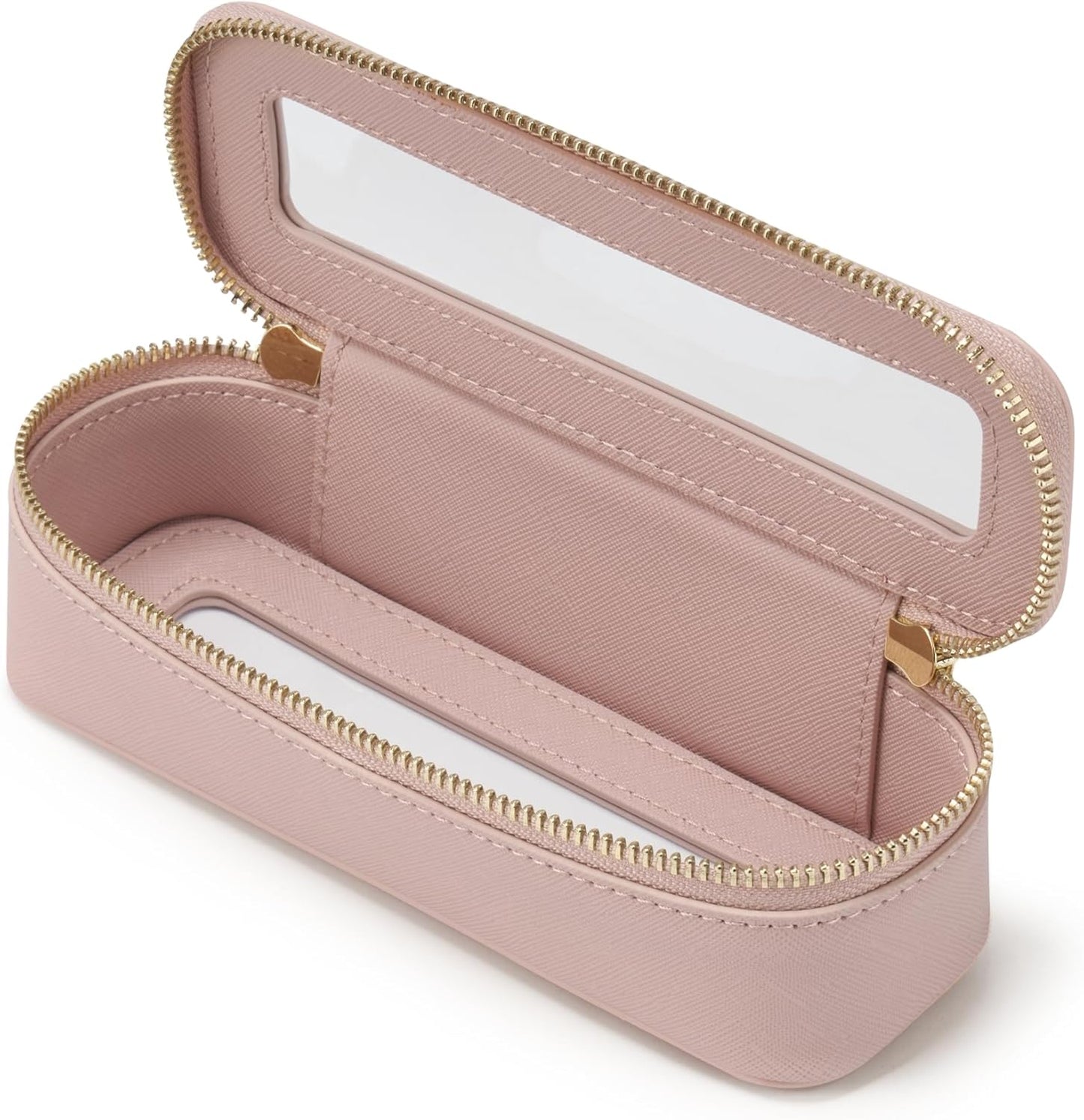 Popvibe Clear Makeup Bag Travel Cosmetic Case Transparent Toiletry Bag with Zipper, Portable Make Up Organizer Traveling Compact Car Bag for Essentials