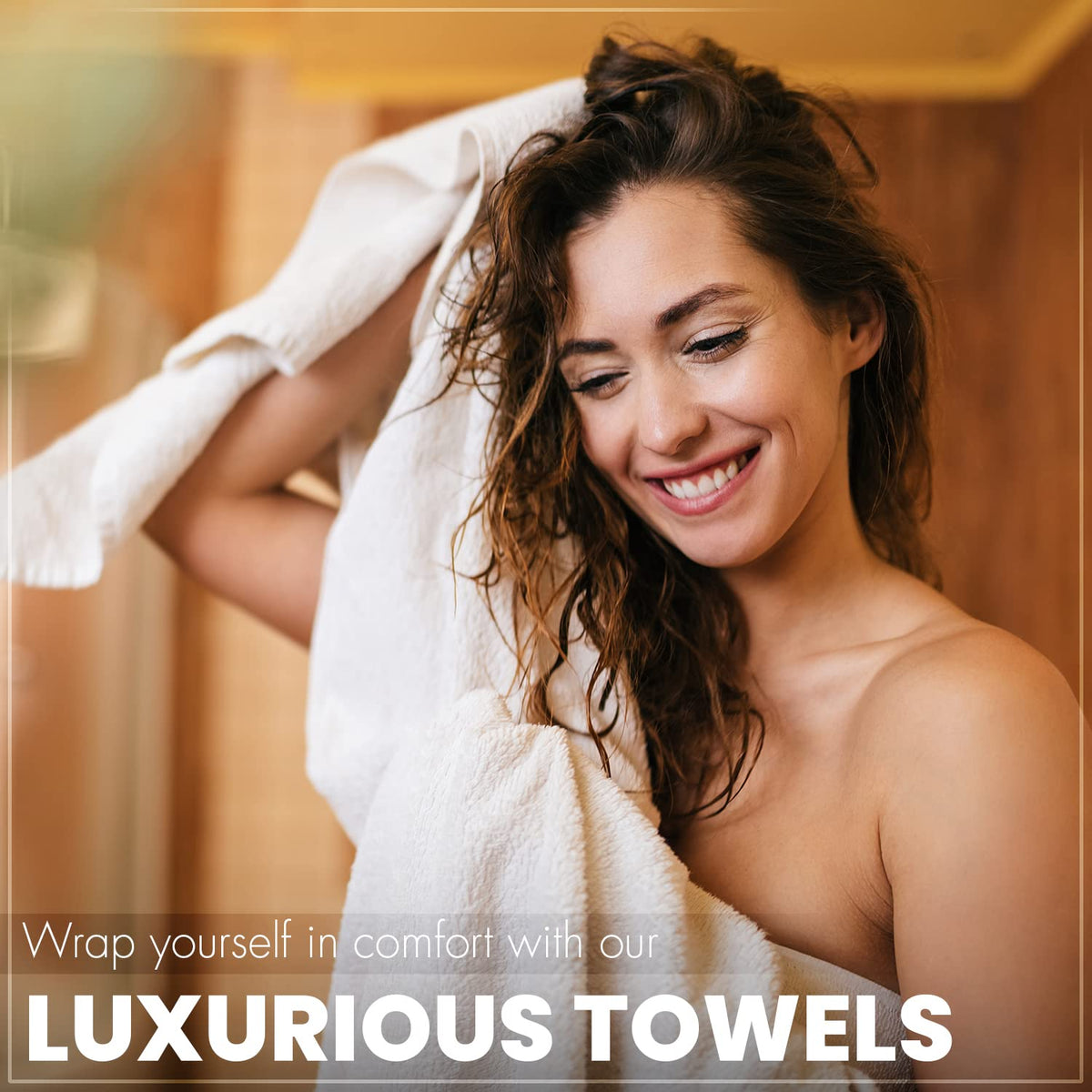 KAHAF COLLECTION Pack of 6 Bath Towels Set 27 x 54 Inches, 100% Cotton, Larger & Lighter Weight, Quicker to Dry, Super Soft and Absorbent, Perfect for Bathroom (Multicolor, Pack of 6 (27''x54''))