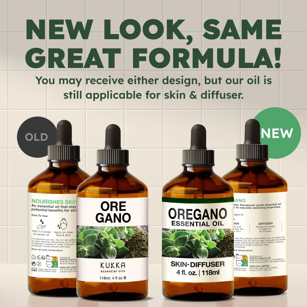 Kukka Oregano Essential Oil for Skin - 4 Fl Oz - Earthy and Herbaceous Scent, Presenst for Women and Mothers, Diffuser, Nails, Candle, DIY Soap Making Scents