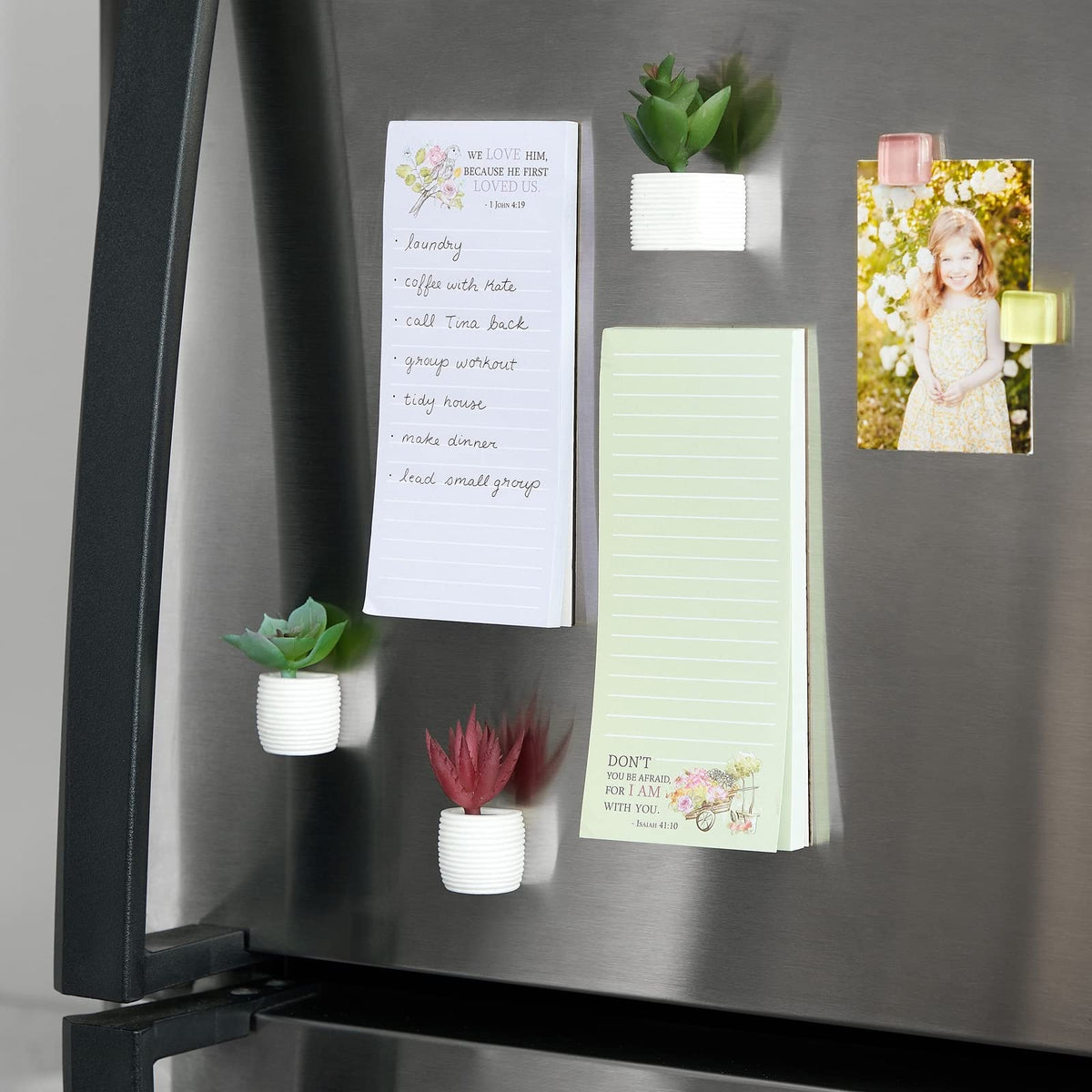 Juvale 12 Pack, 60 Sheet Christian Notepads, Magnetic Memo Pads for Refrigerator, Religious Stationery - Bible Verse Note pads for Prayer, Grocery and Shopping List - 2.75x6.25 Inch
