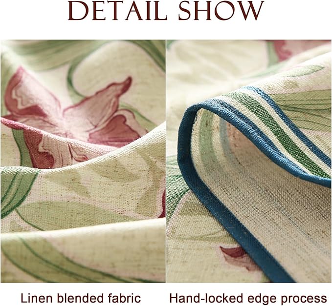 patdrea Designer French Green Small Tablecloth for Square Table,Elegant Violets Pattern Tablecloths,Table Cover Cloth Fall Decor for Kitchen Dining Christmas,Thanksgiving,55"x55"-Tara a