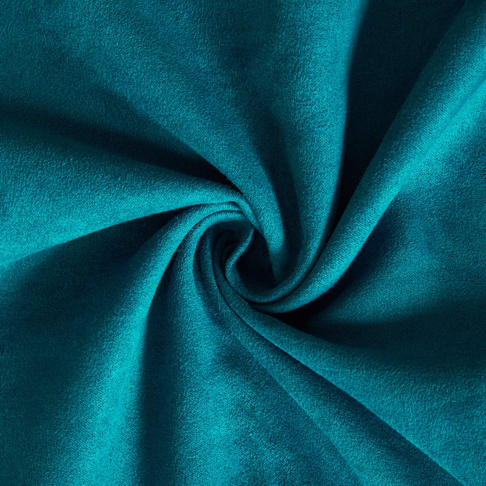 Fancy Homi 2 Packs Premium Faux Suede Decorative Throw Pillow Covers, Super Soft Square Pillow Case,Solid Cushion Cover for Couch/Sofa/Bedroom (18" x 18", Set of 2, Teal)