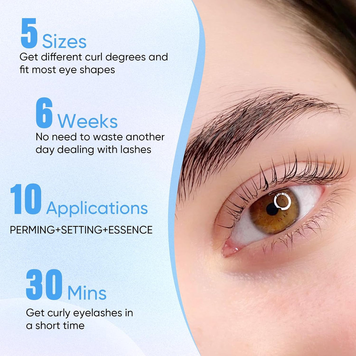 PERMANIA Lash Lift Kit, Lash Perm Kit, Fast Eyelash Lifting 5 Minutes DIY at Home with Strong Glue Disposable Sachet Lash Lifting Kit Last 6 Weeks (15pcs）