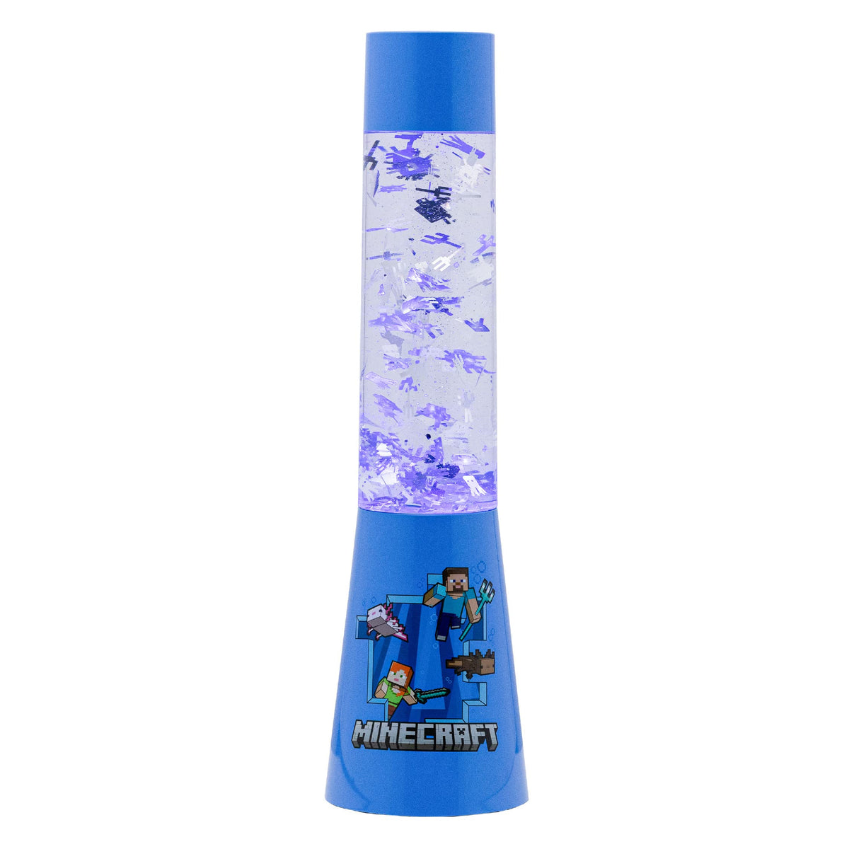 Paladone Minecraft Character Officially Licensed Glitter Flow Lamp or Night Mood Lighting, Gamer Room Décor for Kids and Tweens