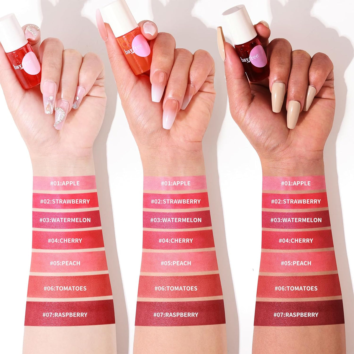 Lip Tint Stain Set, Korean Water Tint Lightweight Non-sticky, Waterproof Long Lasting Liquid Blush & Lip Stain, Transfer-Proof, Matte Finish Lip Color Makeup (fruit farm)