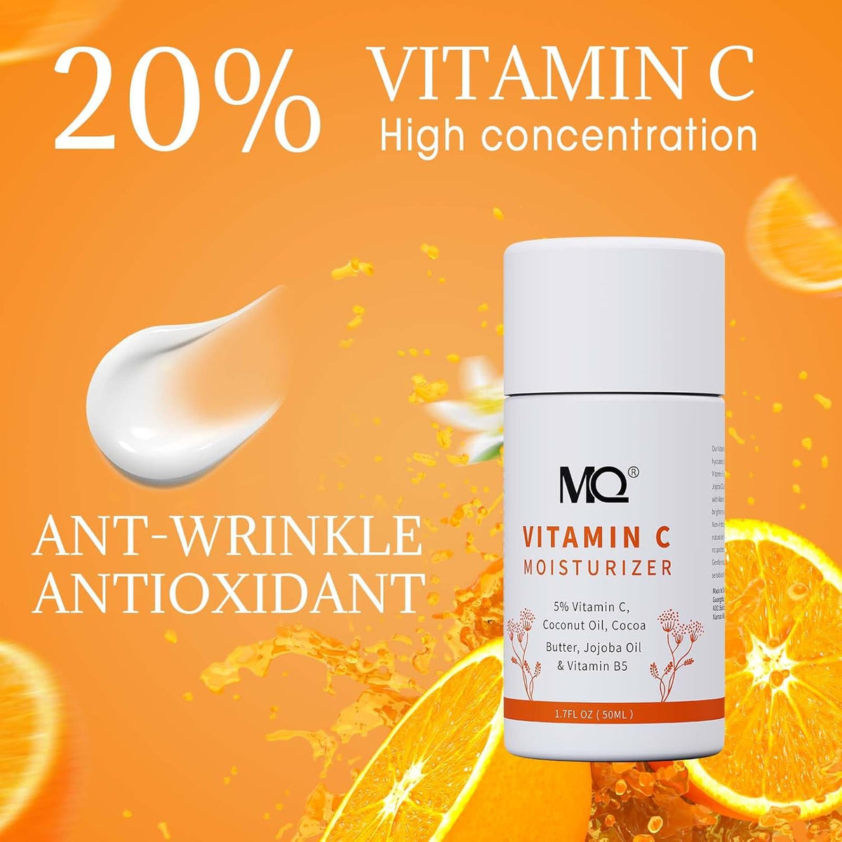 MQ Vitamin C Cream Visibly Brightening Body Lotion | Vitamin C Moisturizer Care Body Cream, Revitalizes Dull-Looking Skin, Promotes A Glowing Complexion