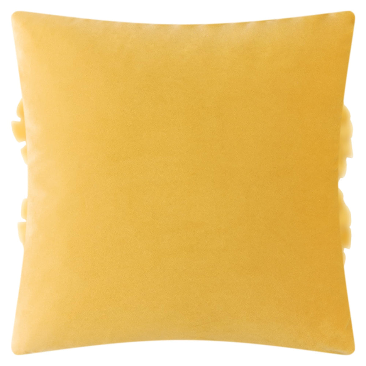 JWH Decorative Flower Velvet Throw Pillow Covers Floral Accent Pillow Cases Stereo Pillowcase Handmade Cushion for Car Bed Couch Bedroom 18x18 Inch Gold Yellow