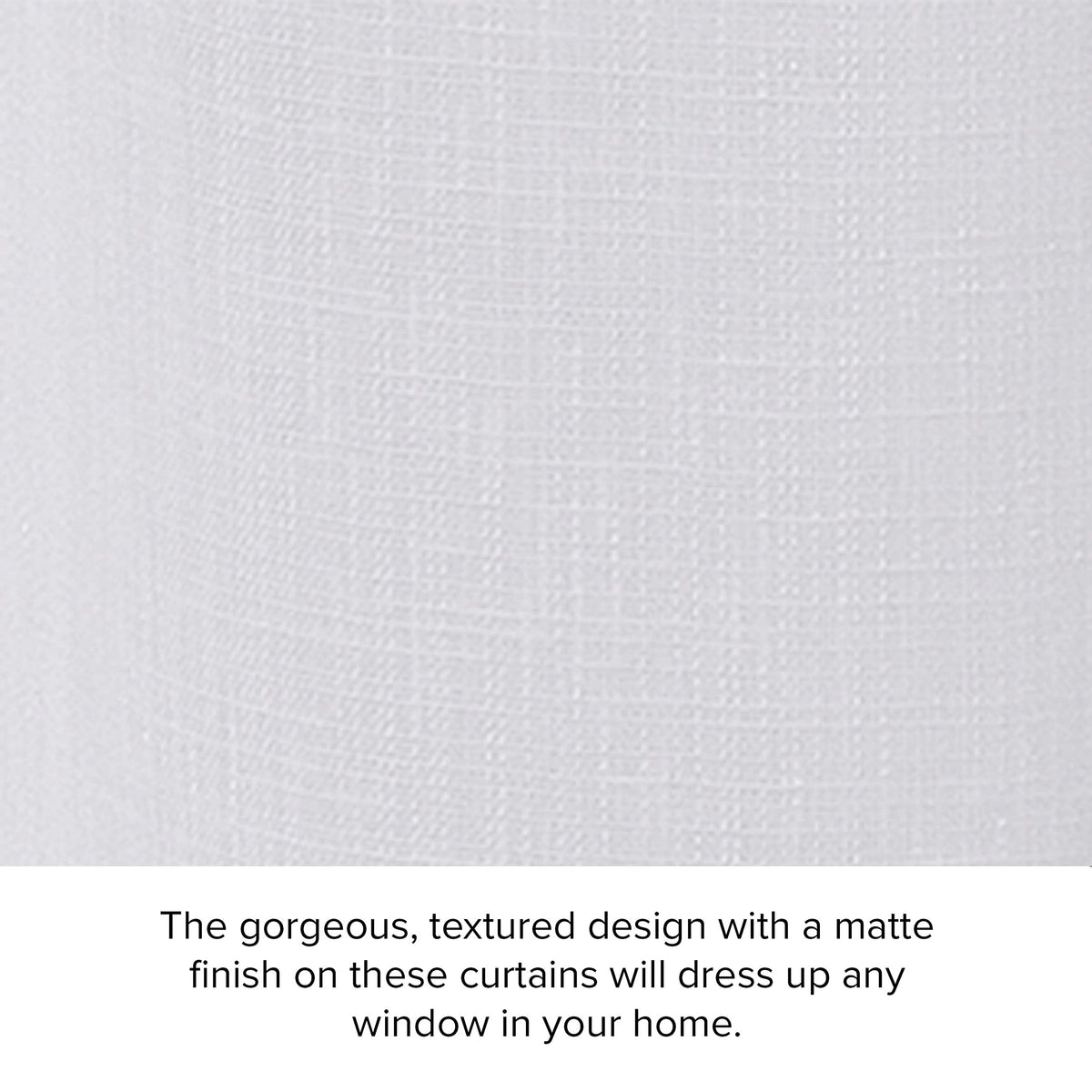 Lucky Brand - Onyx Textured Sheer Curtain | Window Panel Curtains | Lightweight Drapes | Set of 2 Panels with 2 Tiebacks | Sheer | Rod Pocket Header | Measures 52" x 84" | White