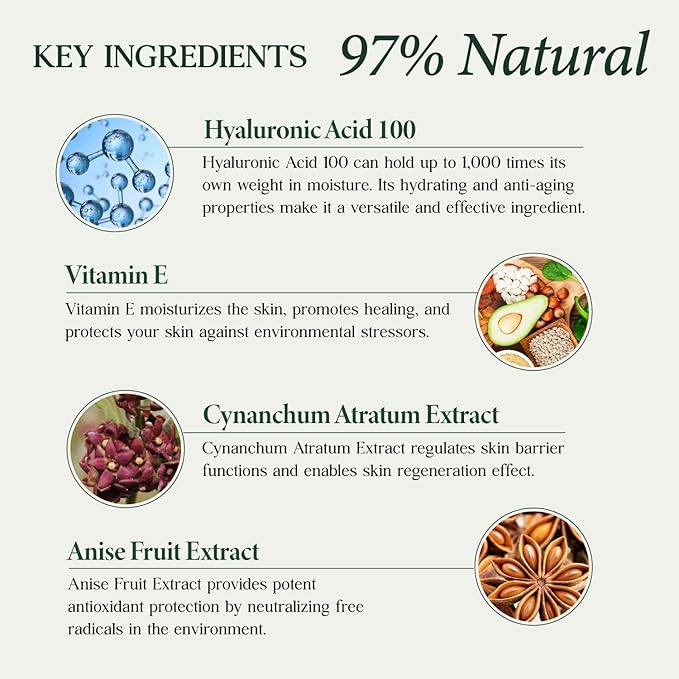 CLARA'S NEW YORK Glycolic Acid Facial Serum with Vitamin E for Exfoliating Smoothing Glowing Face Skin - Made in USA 30ml (1Fl/Oz) (Hyaluronic Acid 100)