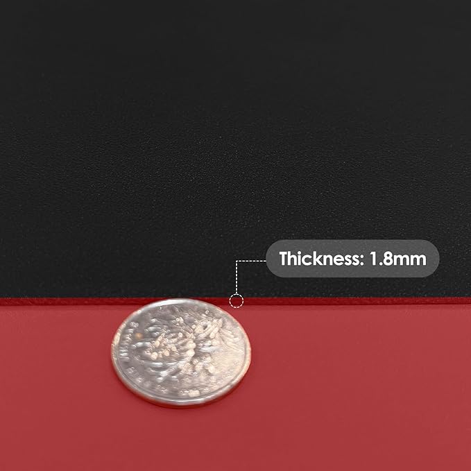 Leather Table Cover,1.8mm Thick,36x72 Inch Table Protector,Table Protector for Dining Room Table,Dining Table Cover,Table Pads for Dining Room Table Rectangular(Black+Wine Red,36x72)
