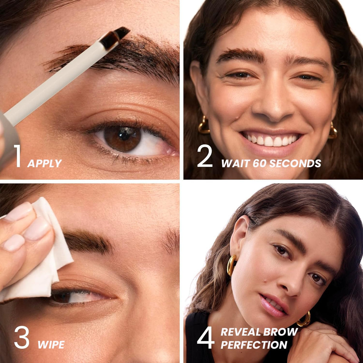 Wonderskin Wonder Blading Brow Stain & Go Masque - Long Lasting Eye Brow Tint, Transfer Proof and Smudge Proof Eyebrow Tint Stain (Brunette)