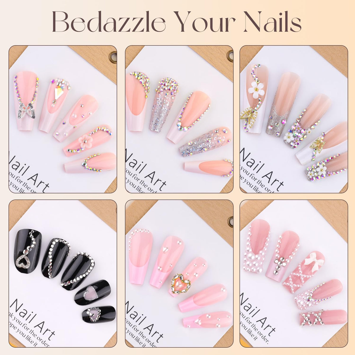 50Pcs 2 Styles 3D Butterfly Nail Charms and Flatback Gems Pearl, Silver+Gold Shiny Luxury Gems, Crystal Jewels Studs with Rhinestones for Nail Design, Nail Art Decoration Set for Acrylic Nails