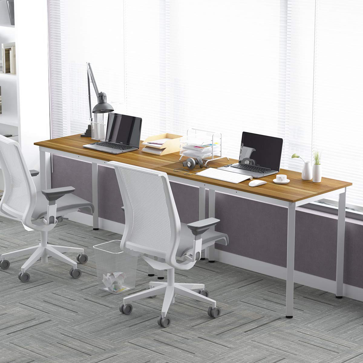 Weehom Computer Desk Home Office Writing Desk Study Laptop/Dining Table