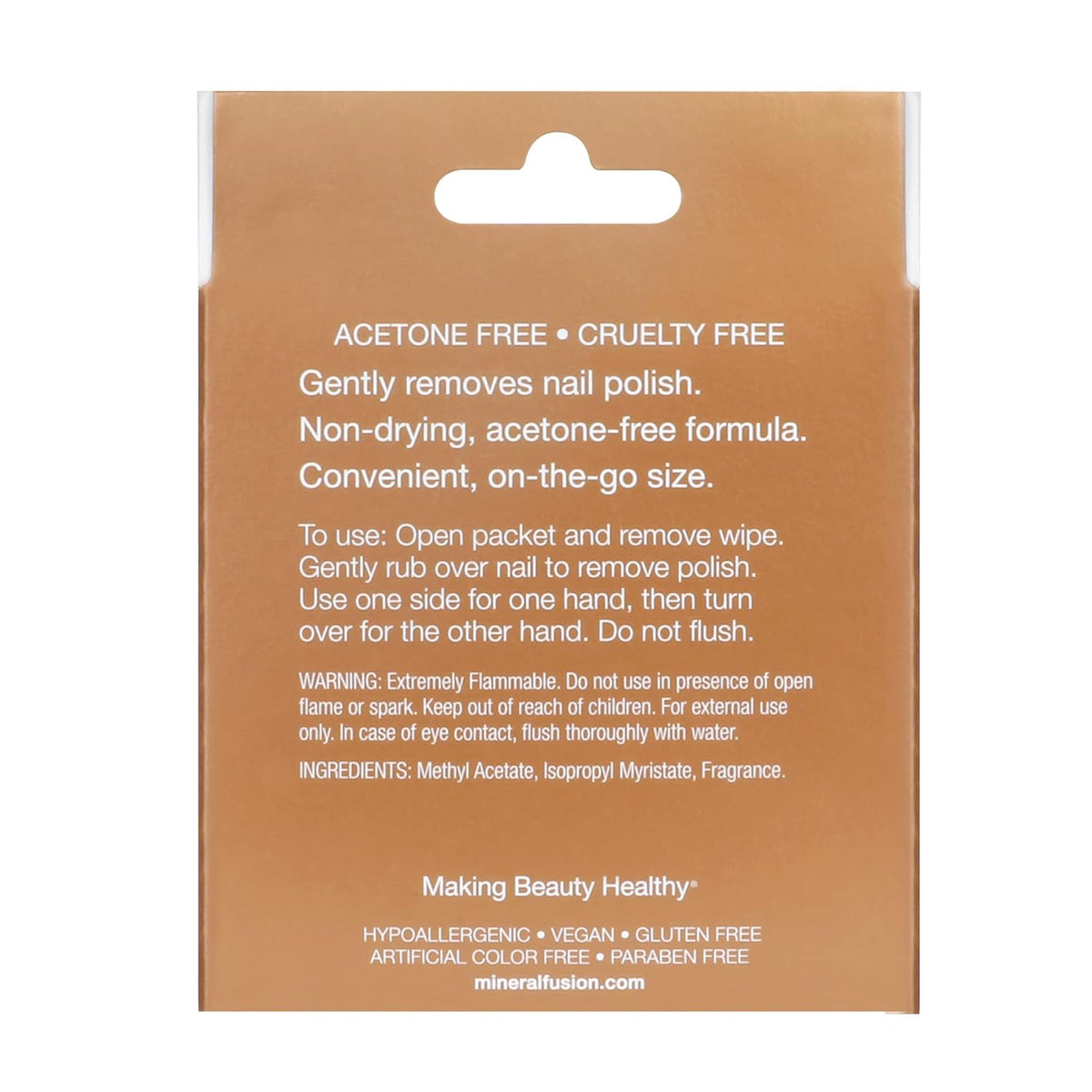 Mineral Fusion Nail Polish Remover, Acetone-Free & Non Drying for Regular & Shellac Nail Polishes, 6 Ounce