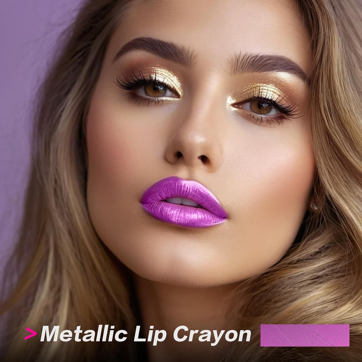 FOCALLURE Ultra Chic Metallic Lipstick,Rich Vitamin E Lip Crayon,Lightweight Shinning Color without Drying or Fading,Long Lasting Lips Makeup,#31 Utopia