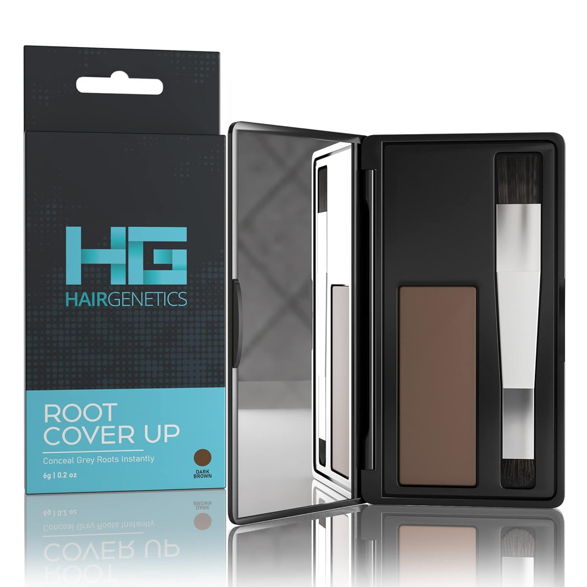 Root Cover Up Hide Your Grey Hairs Roots NEW Mineral Powder Technology Natural looking Results in Seconds Root Touch Up Powder (Dark Brown)
