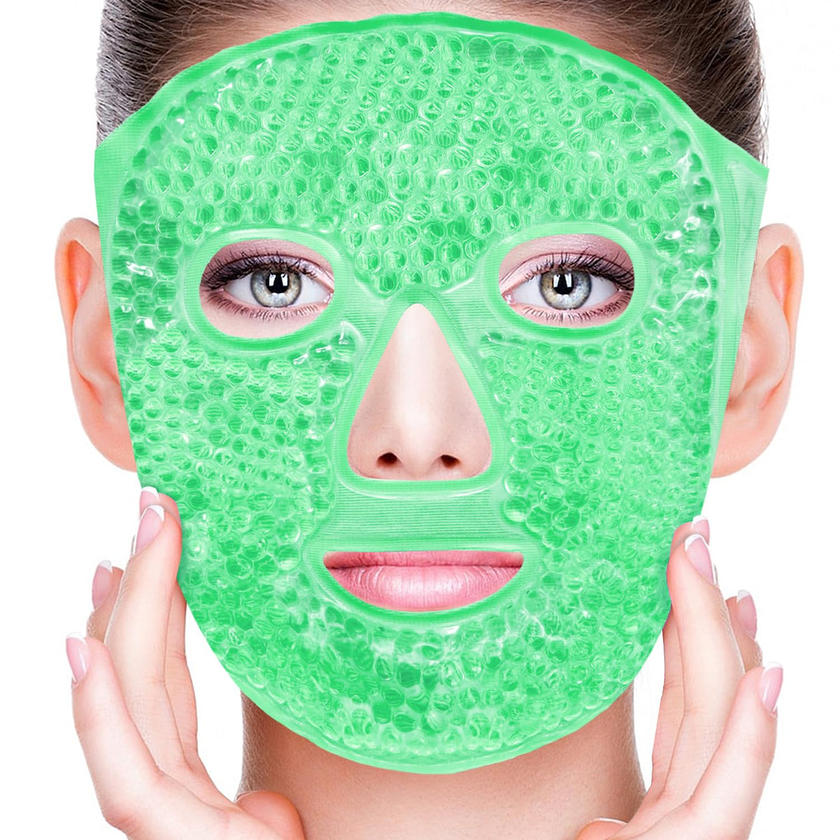 Cold Face Eye Masks Ice Face Mask Hot Cold Compress For Dark Circles, Puffiness, Migraines, Headache, Stress, Redness, Cooling Face Masks For Women Man, Skin Care
