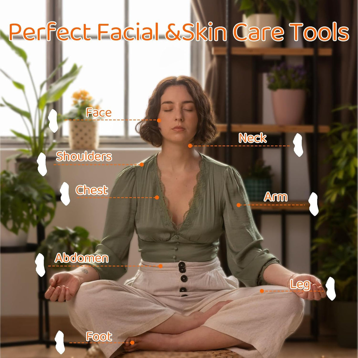 Terahertz Gua Sha Facial Tools Stone for Lymphatic Drainage, Reduced Puffiness, Relieved Facial Tension – 100% Natural Terahertz Stone Skin Care Tools