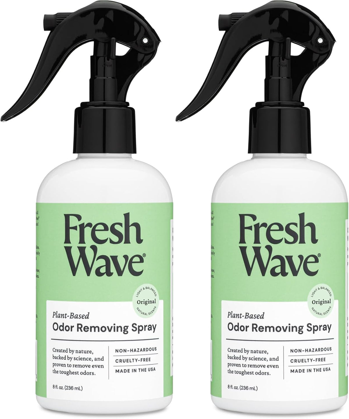 Fresh Wave Original Scent Odor Removing Spray, 8 fl. oz. | Pack of 2 | Odor Absorber for Home, Furniture, Fabrics & Trash | Safer Odor Relief