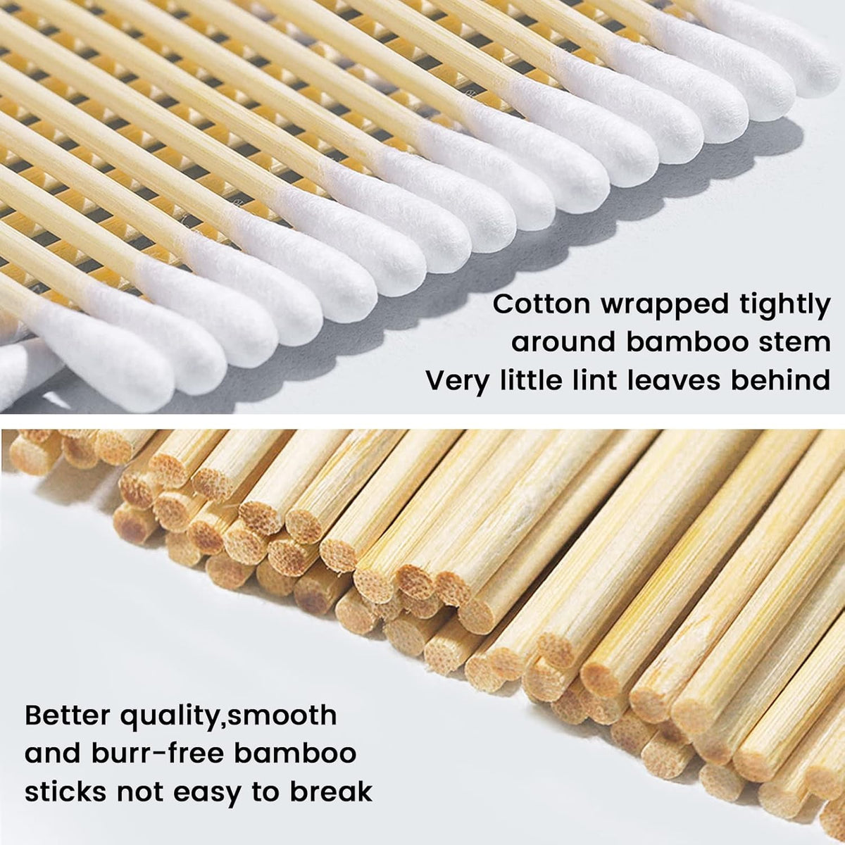 PINGMIC 400 (800 Tips) 6-Inch Gun Cleaning Swabs with Storage Box - Lint-Free Cotton Swabs for Gun Cleaning, Makeup & Electronics