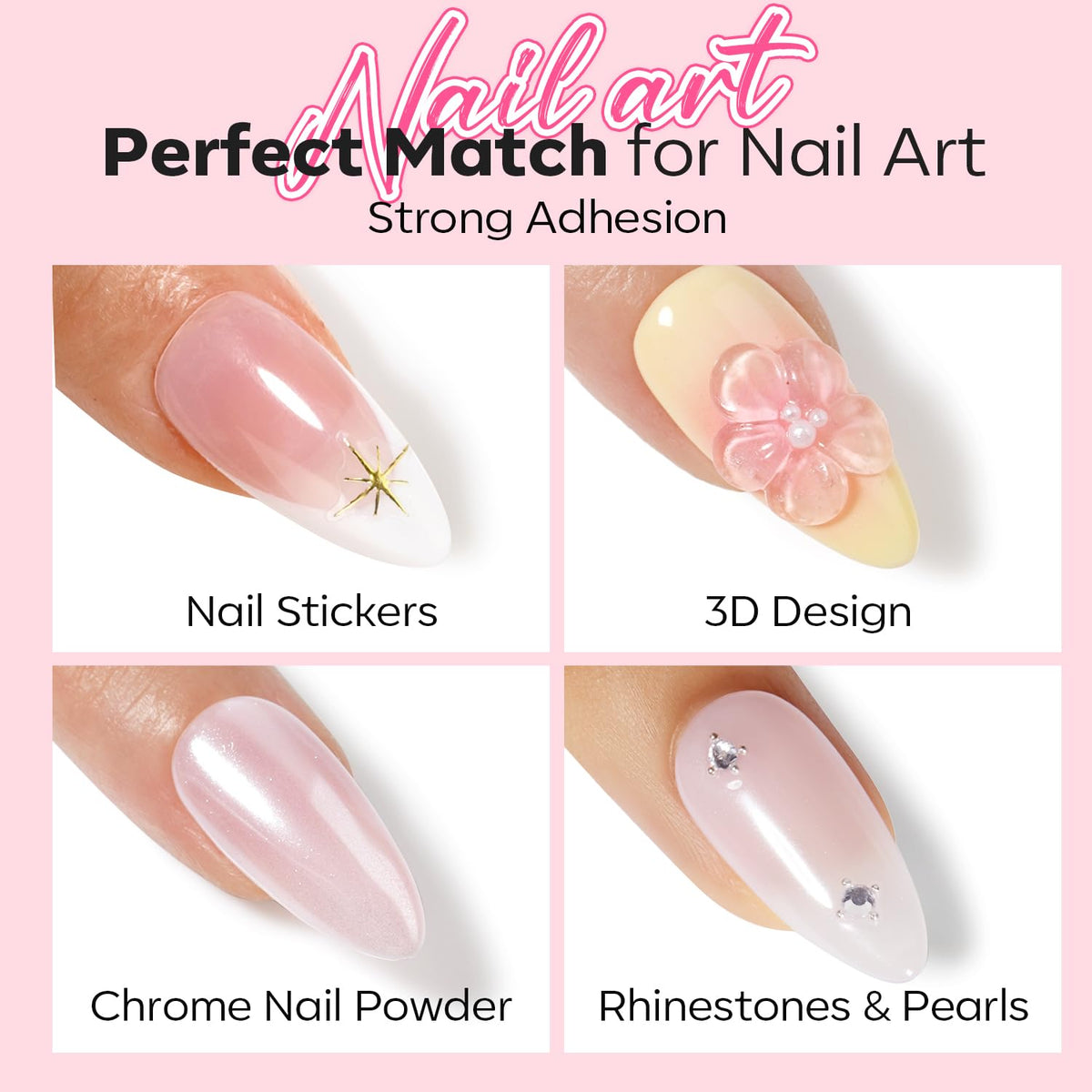 modelones Gel Base and Top Coat Set 3 Pcs, Clear No Wipe Glossy and Matte Top Coat & Base Coat Nail Polish 2025 Upgrade Formula Pro Gel Mini Salon Manicure Kit Gift for Women Girls Starter