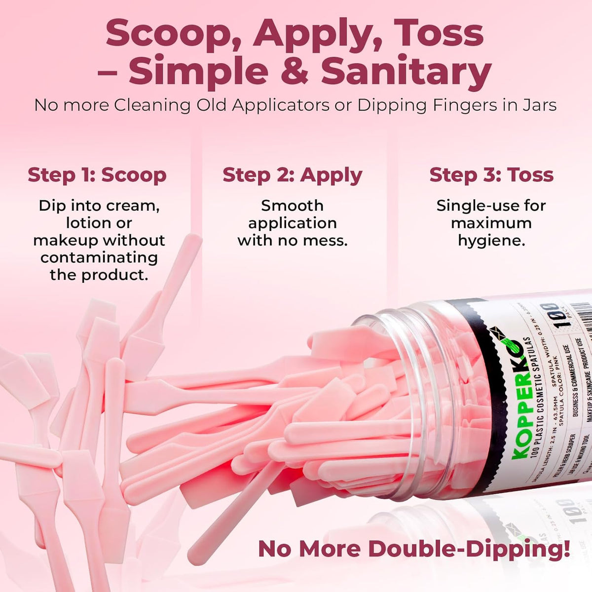 Mini Face Cream Spatula (2.5", 500 Pack) - Small Lotion Spatula Tool for Skincare, Creams & Crafts | Skincare Applicator for Mixing, Cosmetic, Face Mask | Disposable Makeup Paddles | Pink
