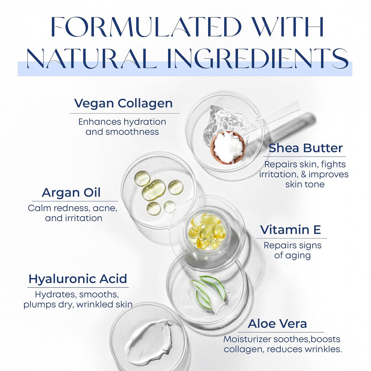 Hyaluronic Acid & Collagen Face Moisturizer - Dermatologist Tested, Anti-Aging, Restores Elasticity - Hydrating, Clean Beauty, Cruelty-Free Korean Skincare for All Skin Types - 1.69 Fl oz