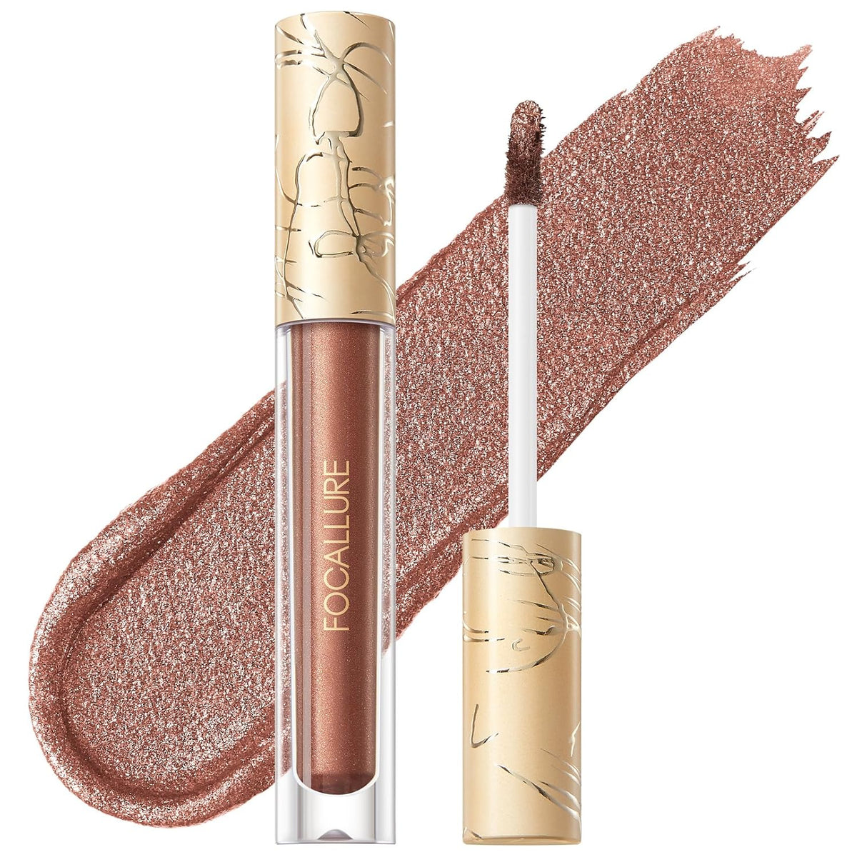 FOCALLURE Metallic Liquid Lipstick,Non Stick Cup Lip Gloss,High Impact Lip Color with Transfer-proof Wear,Long Lasting & Waterproof Lipstick Makeup for Women,After Heat