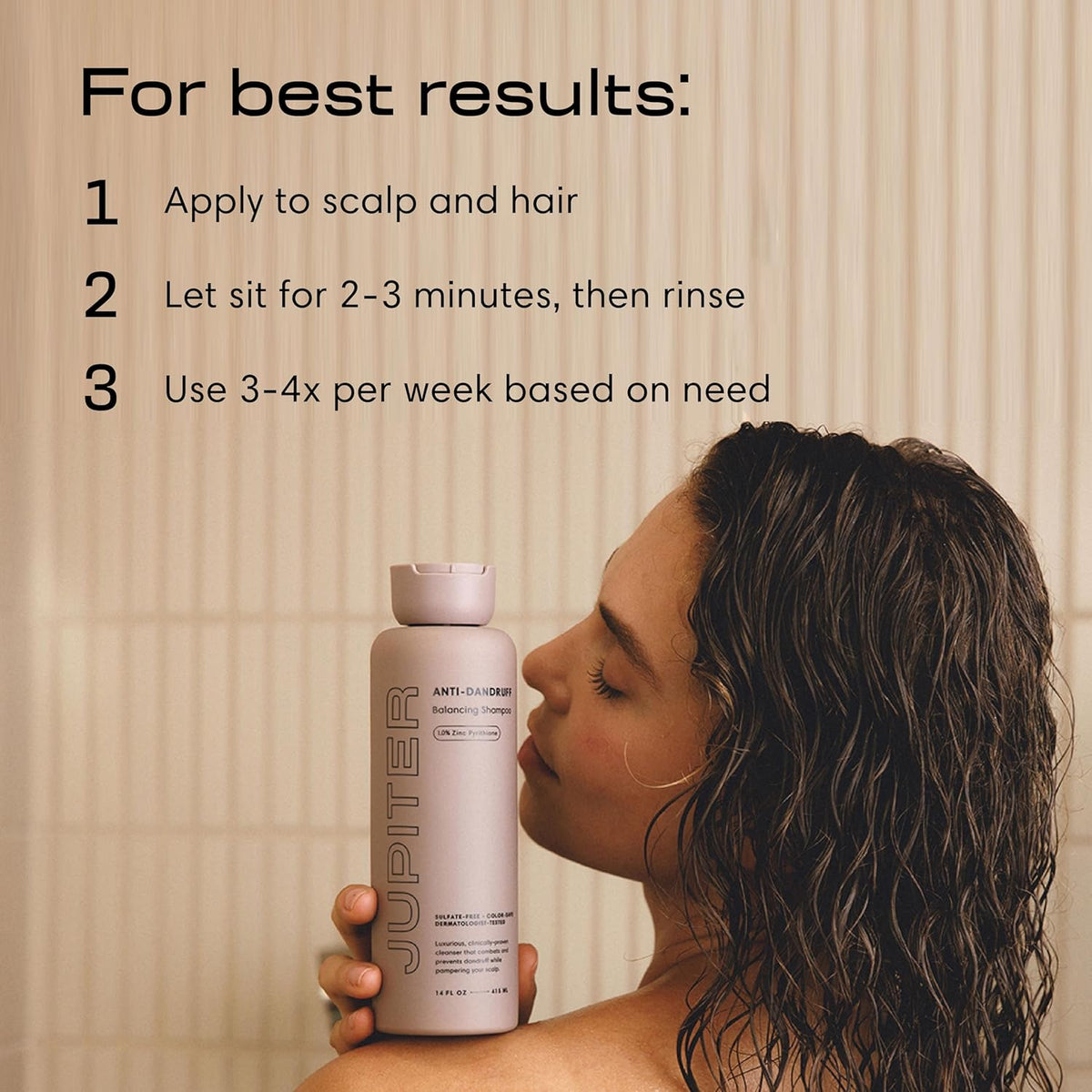 Jupiter Anti Dandruff Shampoo - Shampoo for Men & Women for Flaky, Itchy, Oily, & Dry Scalp - Nourishes Scalp and Reduces Breakage & Flakes - Color-Safe, Sulfate-Free, Paraben-Free - 2 Pack