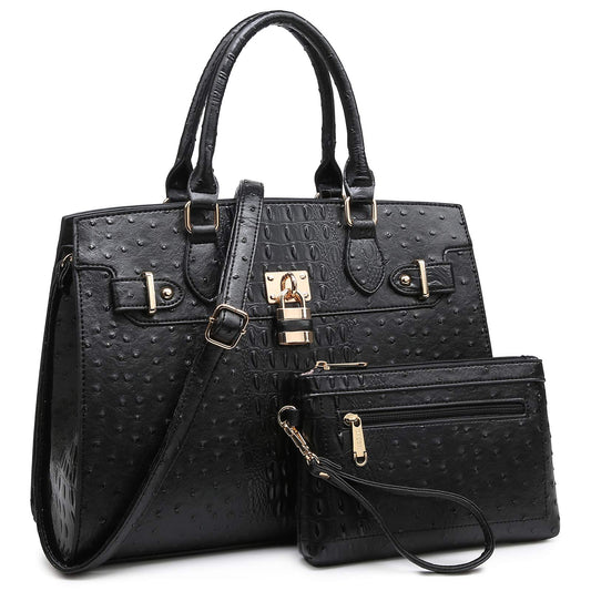 Dasein Women Handbags and Purses Ladies Shoulder Bag Top Handle Satchel Tote Work Bag with Wallet