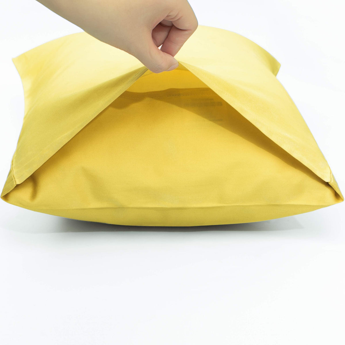 NTBAY Egyptian Cotton Queen Pillowcases - Set of 2, 500 Thread Count Cotton Pillowcases - Soft and Breathable Envelope Closure Pillow Cases - 20x30 Pillow Covers for Bed, Mustard Yellow