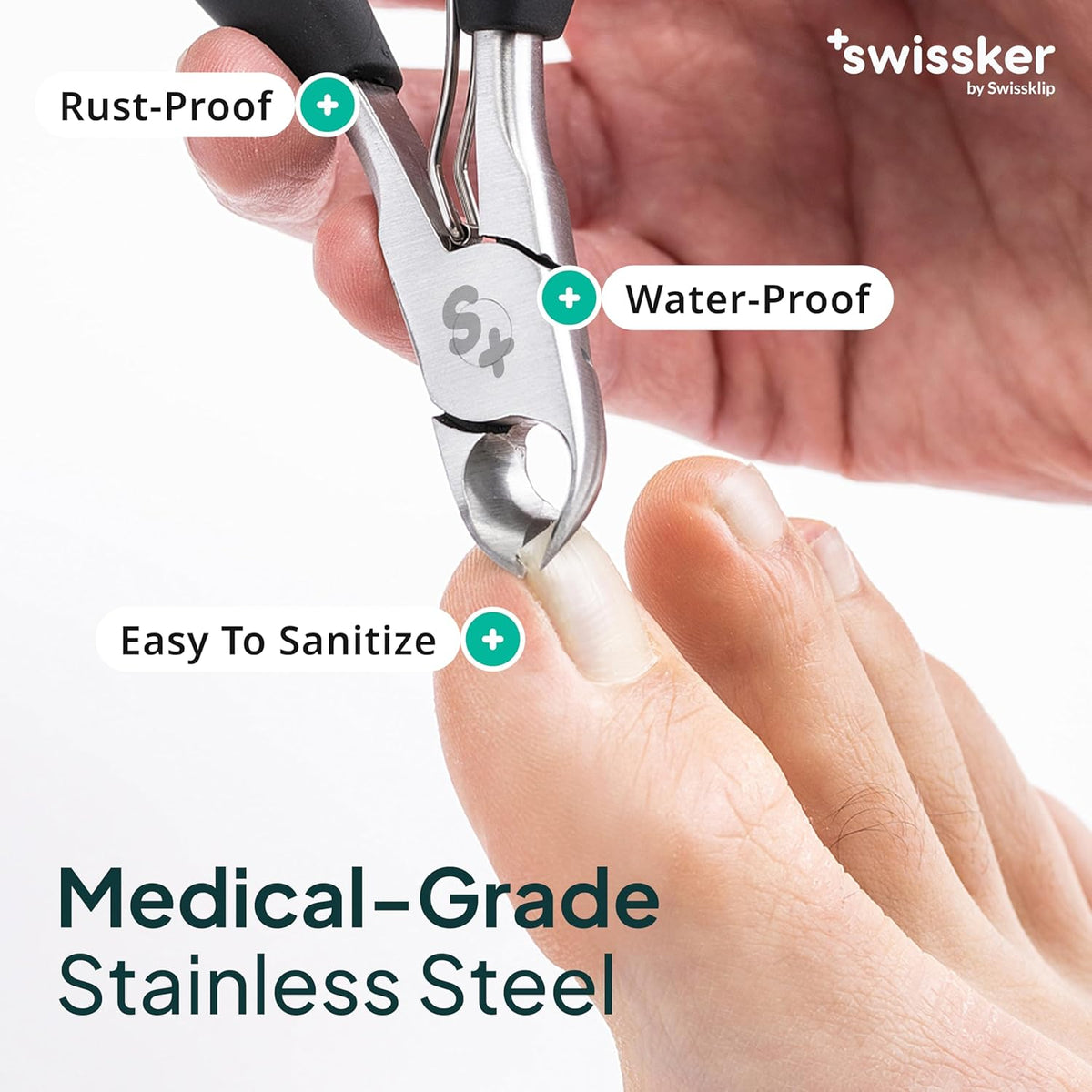 Swissklip Toenail Clippers | Heavy Duty Toe Nail Clippers I Toenail Clippers for Thick Nails I Big Toe Nail Clippers for Thick Toenails I Heavy Duty Nail Clippers for Thick Nail