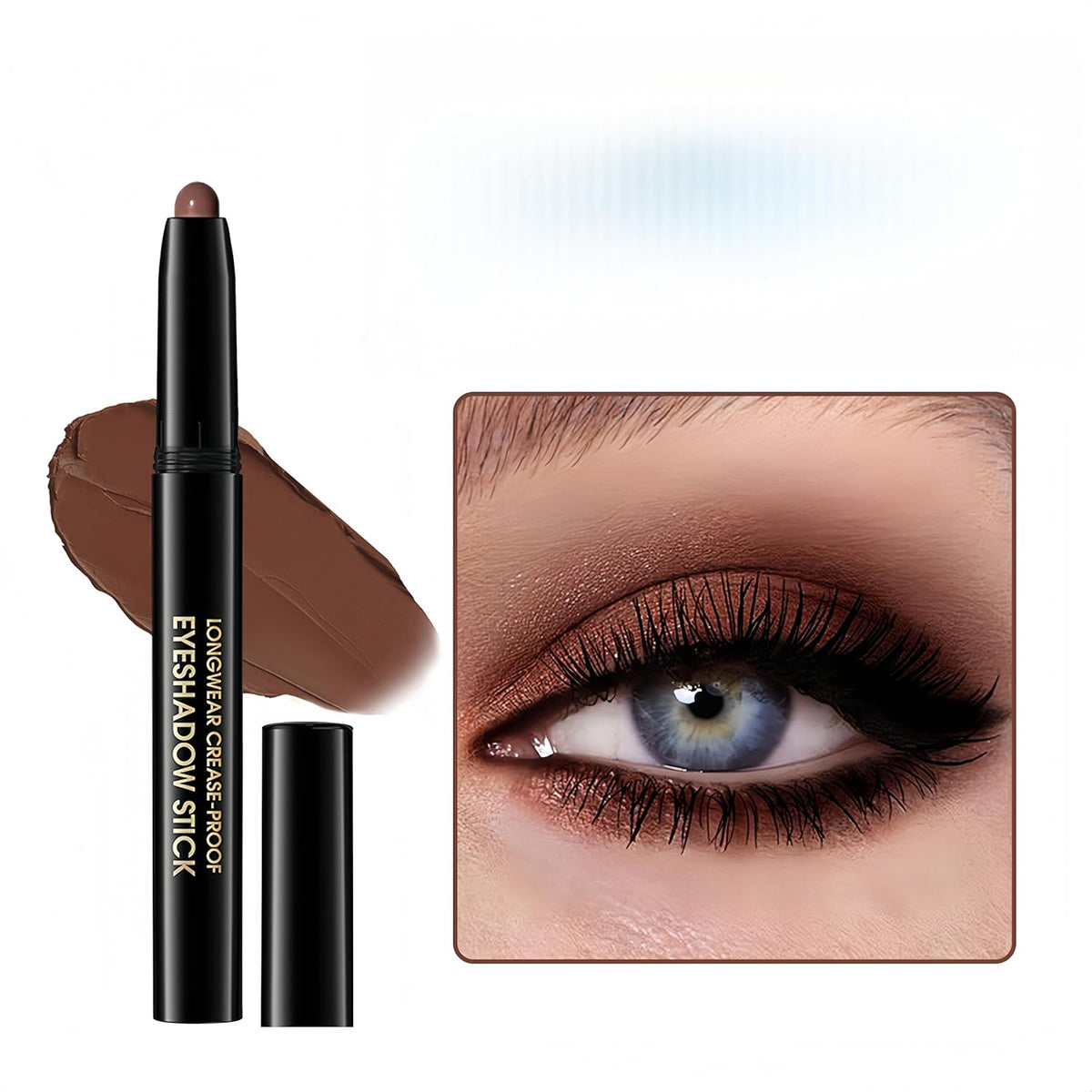 MAEPEOR 10 Colors Cream Eyeshadow Stick Silky Smooth Matte Shimmer Eyeshadow Pen Waterproof and Long Lasting Shadow Pencil for Girls and Women (Color 02)