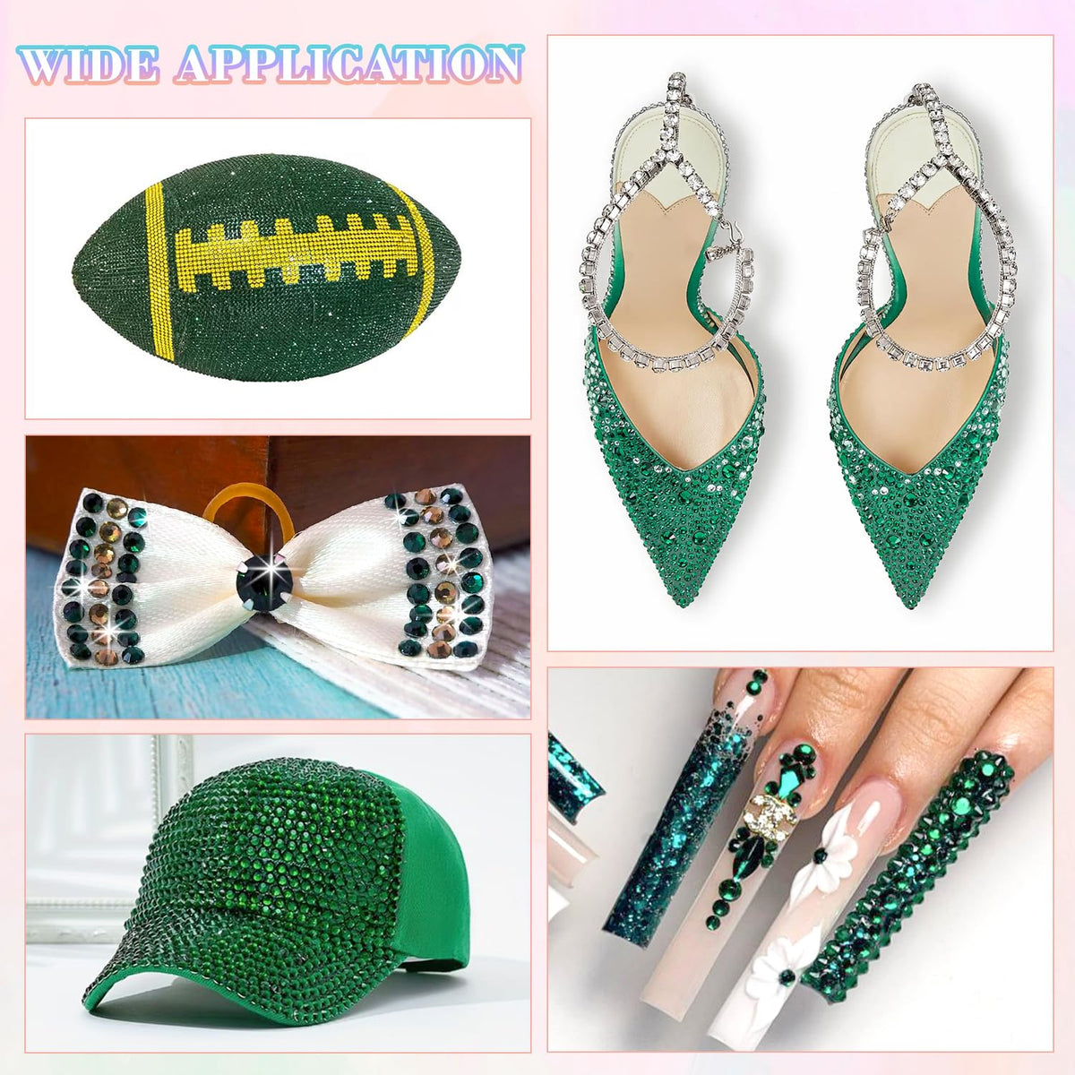 30000Pcs Resin Rhinestones for Bedazzling with 3Pcs B7000 Jewelry Glue, Emerald Green Flatback Gems Rhinestones for Crafting, Clothing Tumblers Mugs Shoes Fabric Decor Nail Art