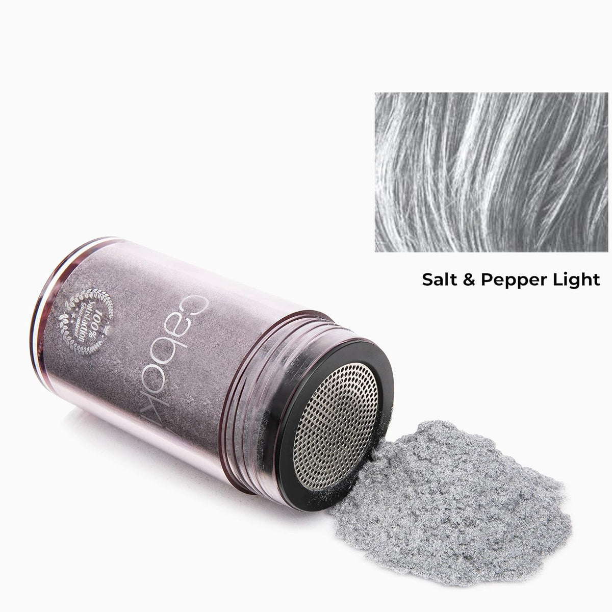 Caboki Hair Loss Concealer. All-Natural Hair Building Fiber. Make Thin Hair Look 10X Fuller Instantly. Eliminate the Appearance of Bald Spot and Thinning Hair (30G, 90-Day Supply).Salt & Pepper-Light