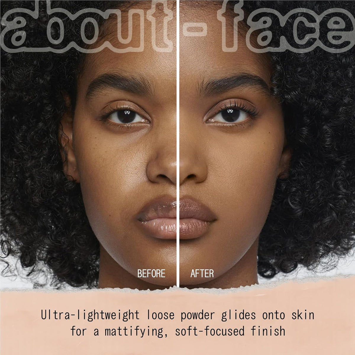 about-face Curtain Call Set & Smooth Loose Powder Partition – Lightweight, Oil-Absorbing Setting Powder with Rice Starch & Corn-Based Talc Alternative – Vegan, Cruelty-Free – 0.35oz (Medium Deep)