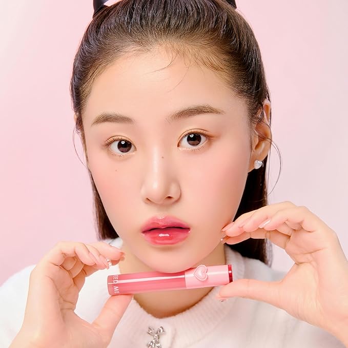YNM Heart Jelling Tint (03 PAPAYA JELLING, 0.09 oz) Silicone Lip Brush Included, K-Beauty, Non-Sticky, Moisturizing, Smudge-Proof, Korean Lip Tint, Long-Lasting, Vivid Color