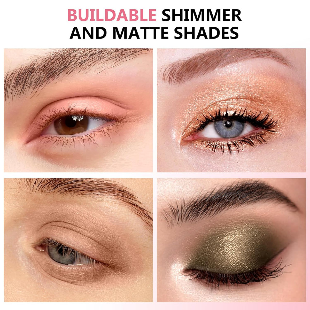 Boobeen 15 Colors Eyeshadow Palette, Highly Pigmented Matte and Shimmer Eye Shadow (with smudger), Soft Powder Eye Makeup Palette for Women and Girls, Create Flawless Glam Eye Looks