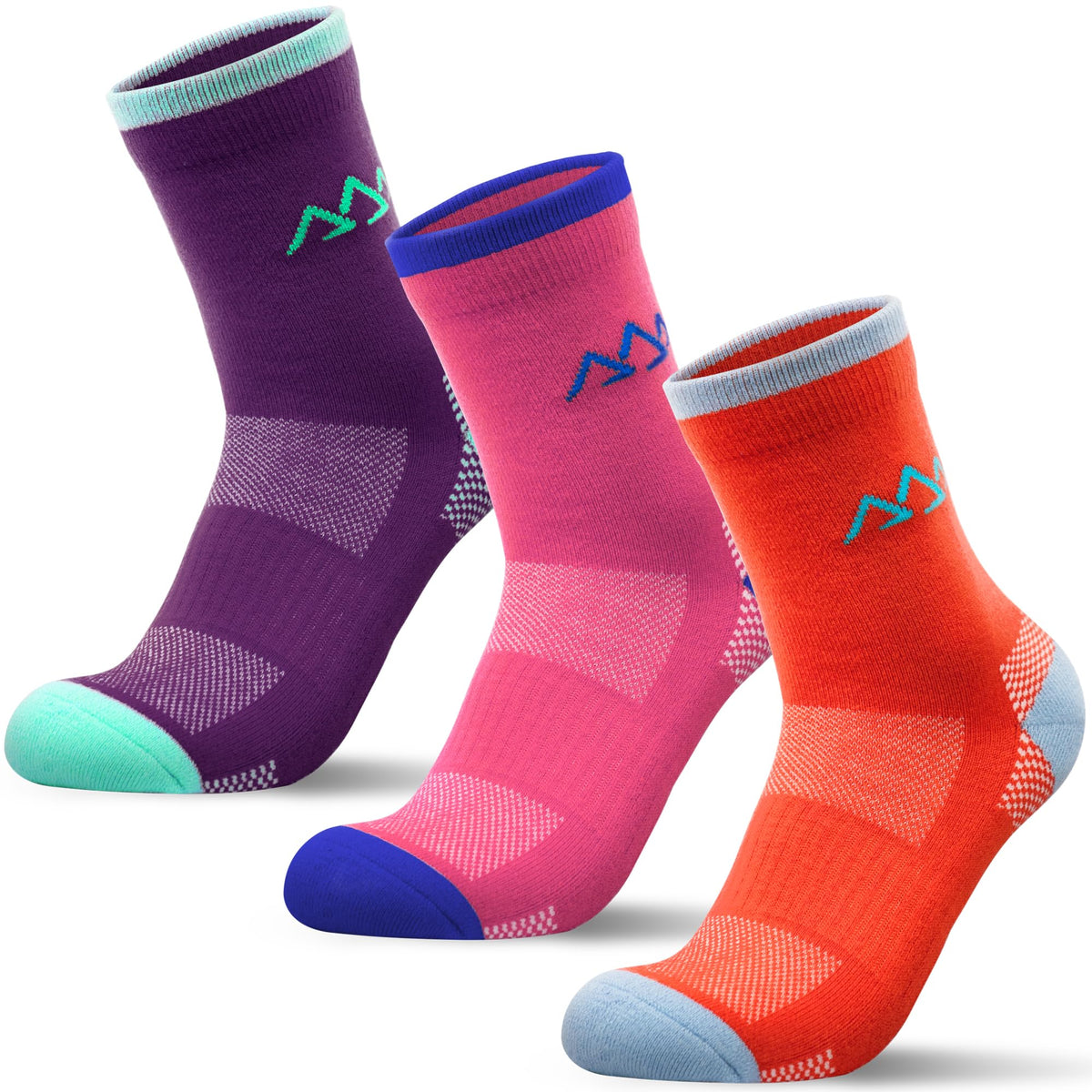 innotree 3 Pack Women's Merino Wool Hiking Socks, Half Cushioned Hiking Thermal Socks Moisture Wicking Micro Crew Socks