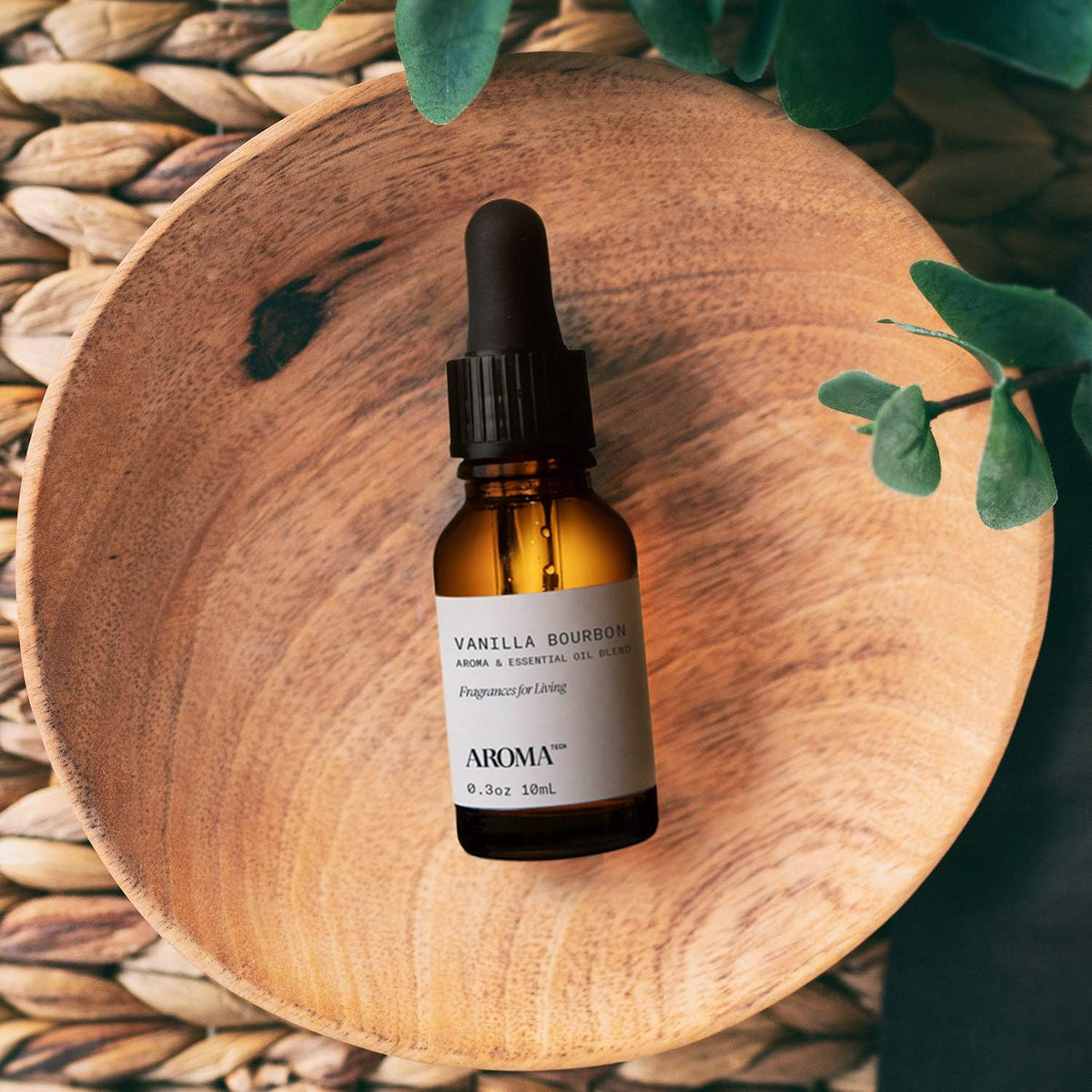 AromaTech Vanilla Bourbon Aroma Essential Oil Blend: Luxury Hotel Inspired Aromatherapy with Vanilla Bean, Bourbon & Oak Barrel for Ultrasonic Diffusers & Nebulizers - 0.3 fl oz, 10 mL