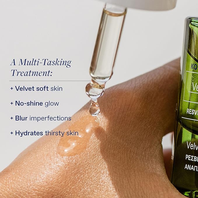 KORRES Santorini Grape Velvet Skin Drink, Hydrating Serum With Resveratrol, Grape Extract And Grape Seed Oil For Skin Care, Antioxidant Rich Face Oil To Support Smooth And Replenished Skin, 0.5 Fl Oz